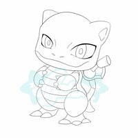 Blastoise lineart digital download