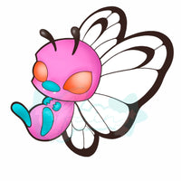 Cute Caterpie, Metapod, Butterfree and pink Butterfree PACK  illustration digital download