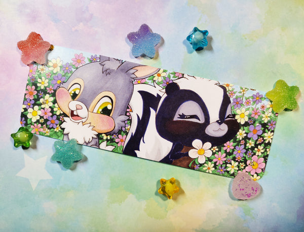 Flower and Trump Tambor y Flor bookmark Marcapáginas