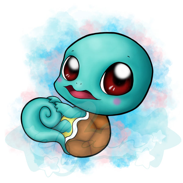 Baby Squirtle illustration digital download