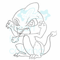 Charmeleon lineart digital download