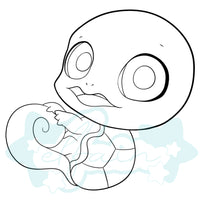 Squirtle lineart digital download