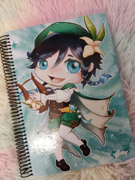 Venti Genshin Impact cuaderno A5 Notebook