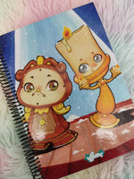 Din Don y Lumiere Cogsworth cuaderno A5 Notebook