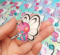 Pegatina papel Butterfree sticker pink rosa