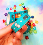 Nightlight baby dragon blue washi tape celo glitter