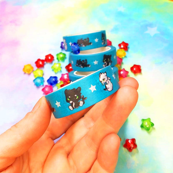 Nightlight baby dragon blue washi tape celo