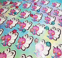 Pegatina papel Butterfree sticker pink rosa