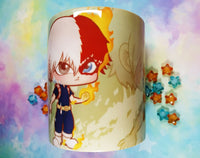 Cute Todoroki mug taza