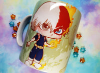 Cute Todoroki mug taza
