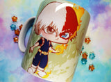 Cute Todoroki mug taza