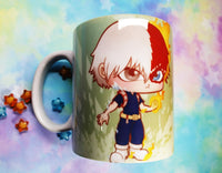 Cute Todoroki mug taza