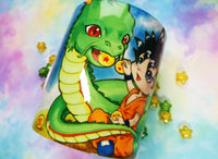 Cute Shenlong and Goku mug taza