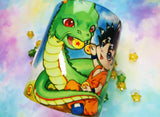 Cute Shenlong and Goku mug taza