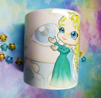 Cute Elsa mug taza