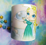 Cute Elsa mug taza