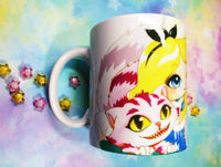 Cute Alice and Cheshire mug taza