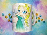 Cute Elsa mug taza