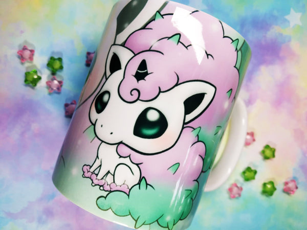 Cute Galar Ponyta mug taza