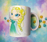 Cute Elsa mug taza