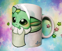 Cute baby Yoda mug taza