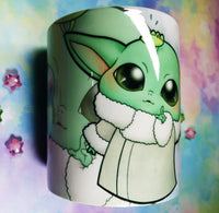 Cute baby Yoda mug taza