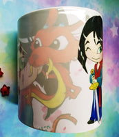 Cute Mulan mug taza