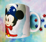 Cute Sorcerer Mickey mug taza