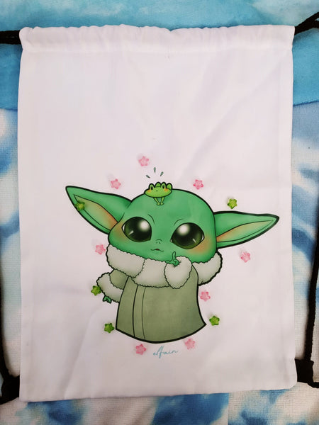 Mochila de tela canvas gymbag baby Yoda