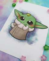 Print baby Yoda Lámina A4