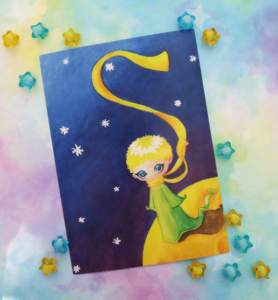 Postal Principito Little Prince postcard