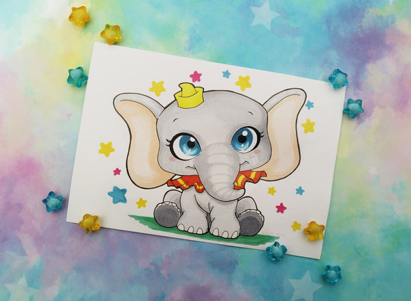 Postal Dumbo postcard