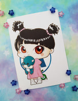 Postal Boo postcard