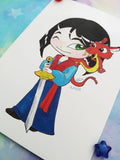 Postal Mulan postcard