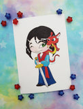 Postal Mulan postcard