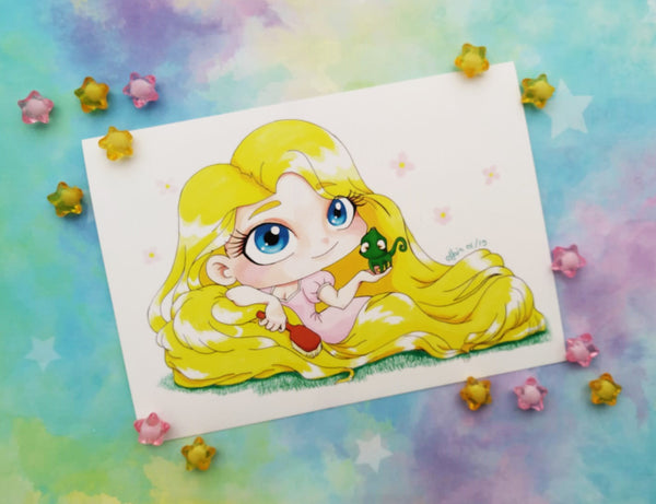 Postal Rapunzel postcard