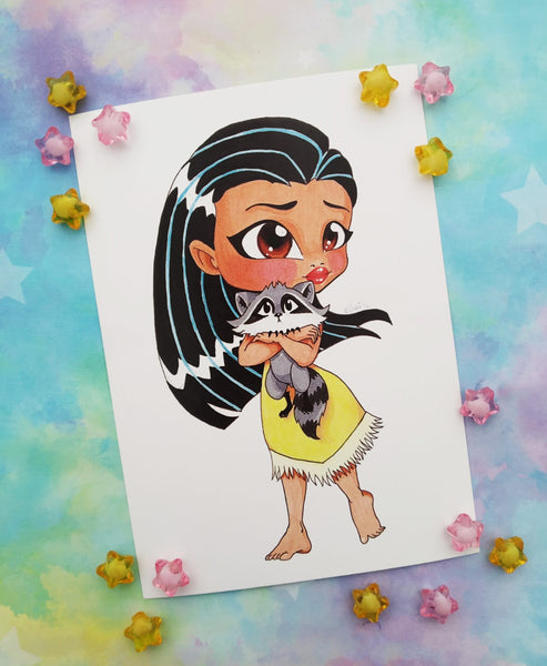 Print Pocahontas lámina A5