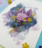 Postal Beerus postcard