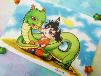 Print Goku y Shenlong lámina A5