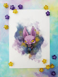 Postal Beerus postcard