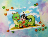 Print Goku y Shenlong lámina A4