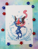 Print Greninja Ash lámina A5