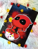 Postal baby Deadpool postcard