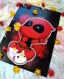 Postal baby Deadpool postcard