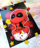 Postal baby Deadpool postcard