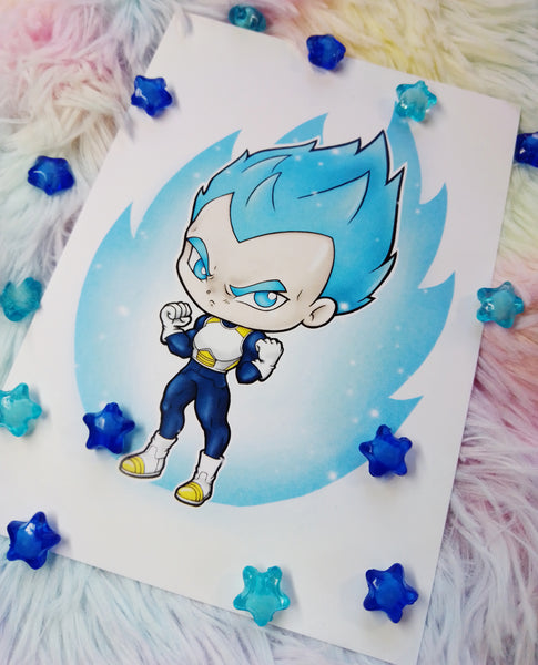 Postal baby Vegeta SS Blue postcard