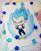 Postal baby Vegeta SS Blue postcard