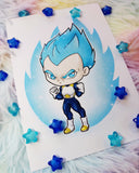 Postal baby Vegeta SS Blue postcard