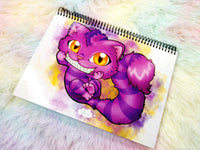 Cute Cheshire cat notebook cuaderno A5