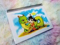Cute Goku and Shenlong notebook cuaderno A5